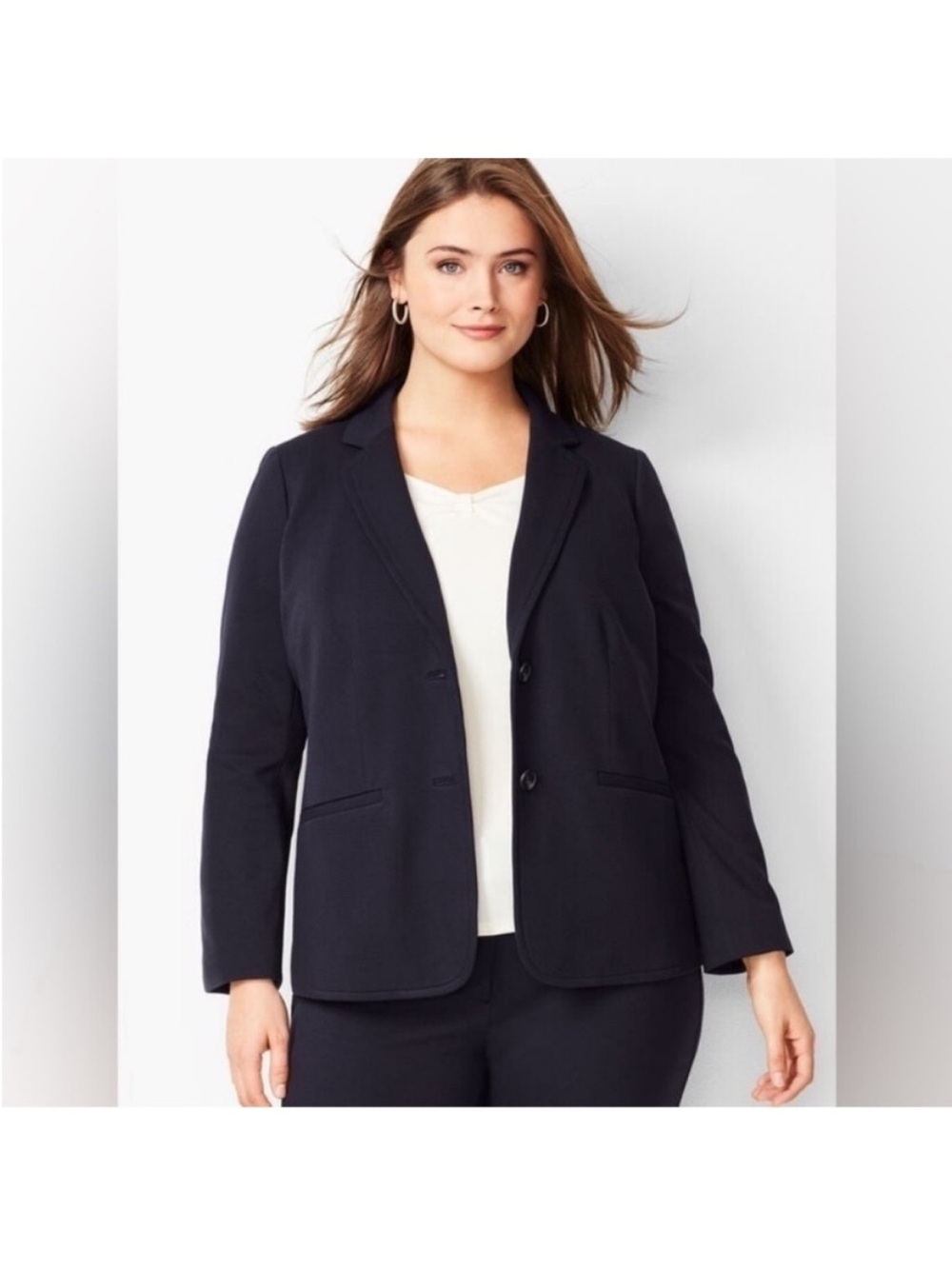 Talbots Wool Blend Luxe Knit Two-Button Blazer. 16. NWT.